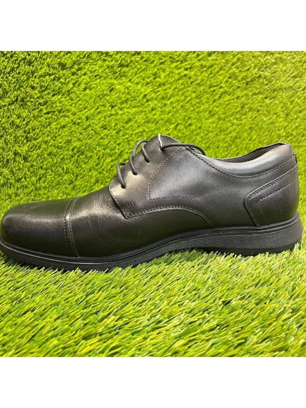 Nunn Bush Kore Pro Mens Size 10 Black Casual Classic Cap Toe Oxford Dress Shoes